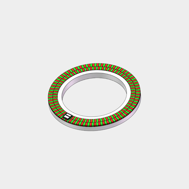 Ultra-thin precision multipole rotary encoder magnetic ring