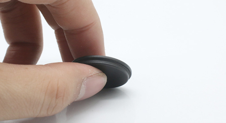 Black epoxy coated round step rare earth magnets