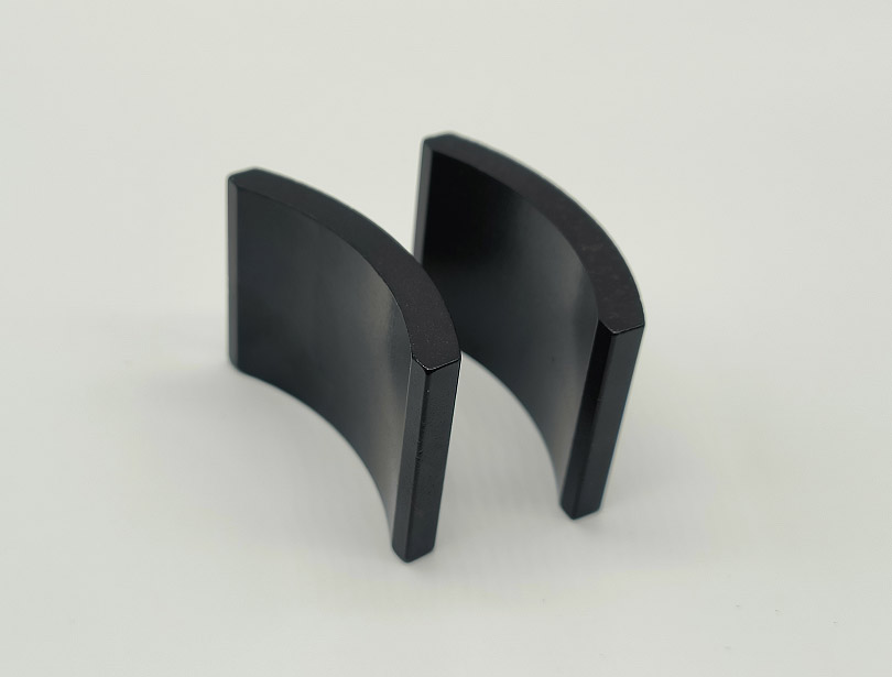 Black epoxy coated curved magnets