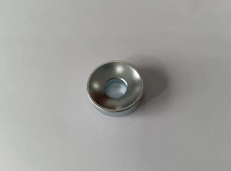 Galvanized circular perforated neodymium magnet