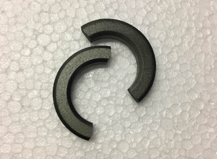 The following picture shows a Mn-Zn ferrite core C-shape.