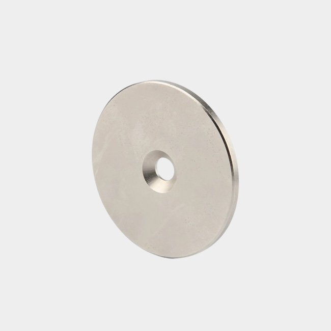 Over 3" round magnet with screw holes OD 80mm Thick 5mm