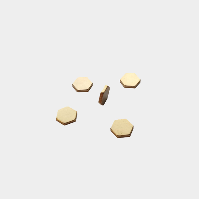 1mm thick golden hexagonal rare earth magnets 5mm width 1mm thick golden hexagonal rare earth magnets 5mm width